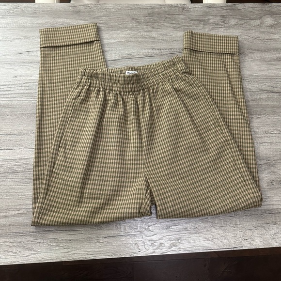 Madewell huston pull on tapered pants in zander gingham plaid - Picture 3 of 6
